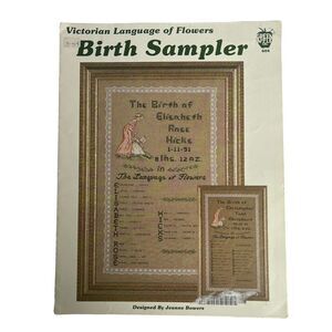 Birth Sampler By Green Apple‎ Co. Cross Stitch Pattern Booklet #604 Vintage